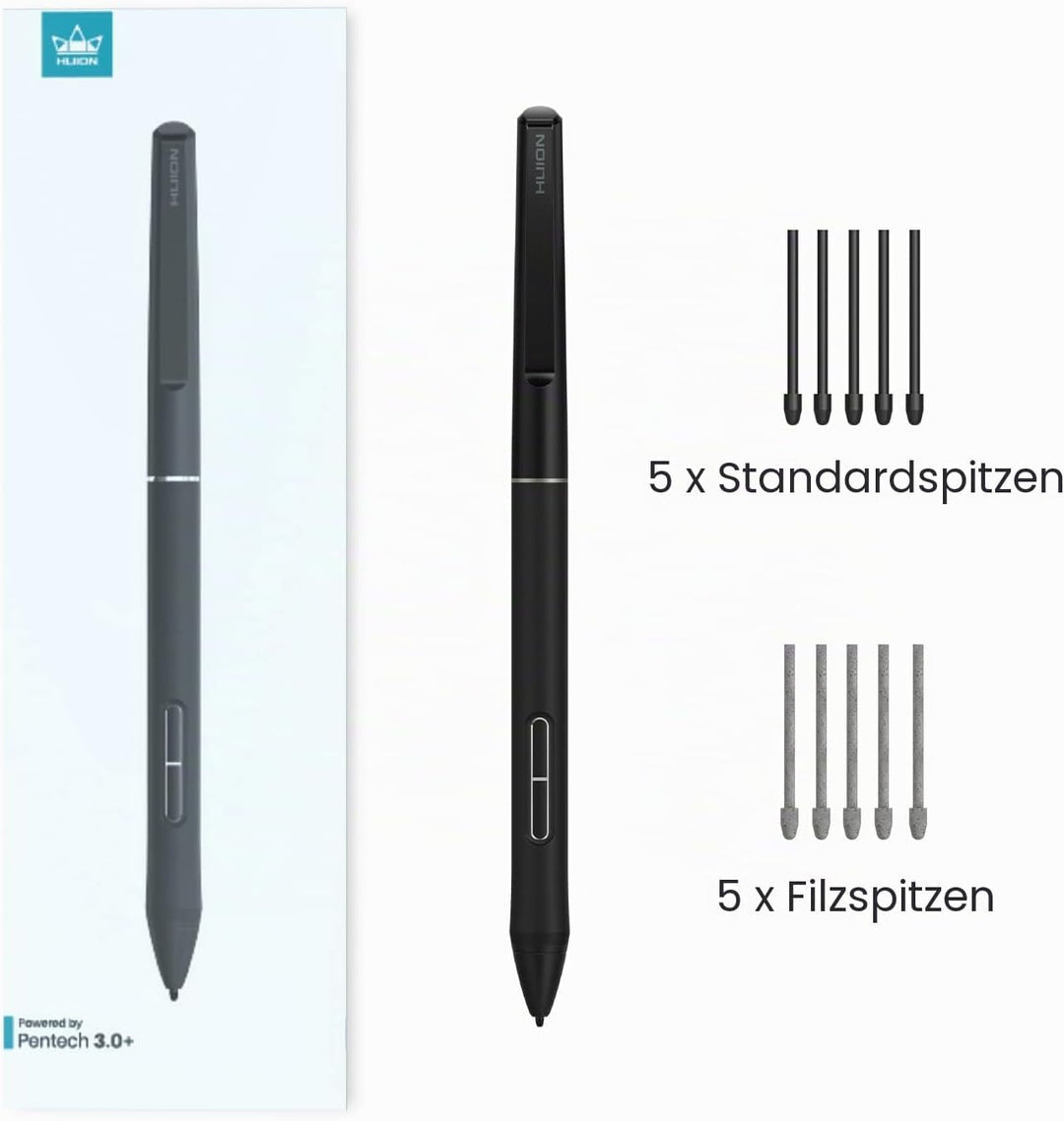HUION PW550S Digitalstift Pentech 3.0+ Slim Pen Neue Stifttechnologie Batterieloser Digitaler Stylus