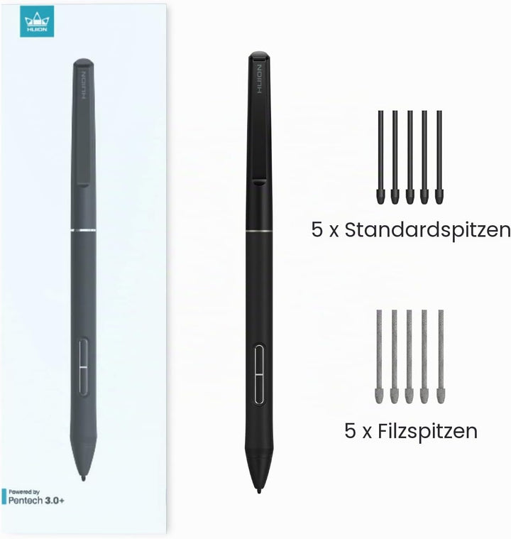 HUION PW550S Digitalstift Pentech 3.0+ Slim Pen Neue Stifttechnologie Batterieloser Digitaler Stylus