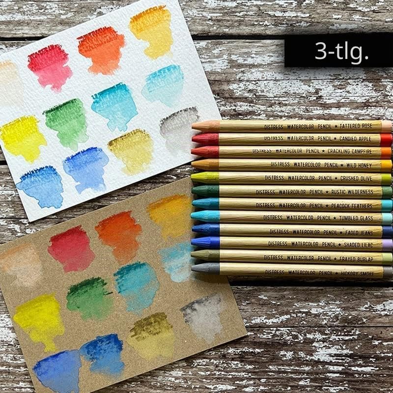 Ranger Industries Tim Holtz Distress Aquarellstifte-Set, 3 Stück, 12 Stück