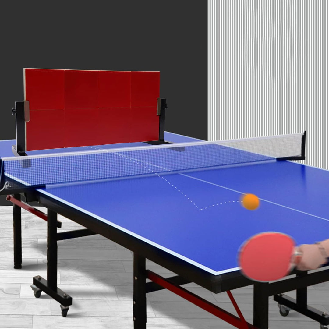 TischtennisReturnbrettProPingPongReboundermit 8-roten Gummis Returnboard Trainingsgerät Sparring Reb
