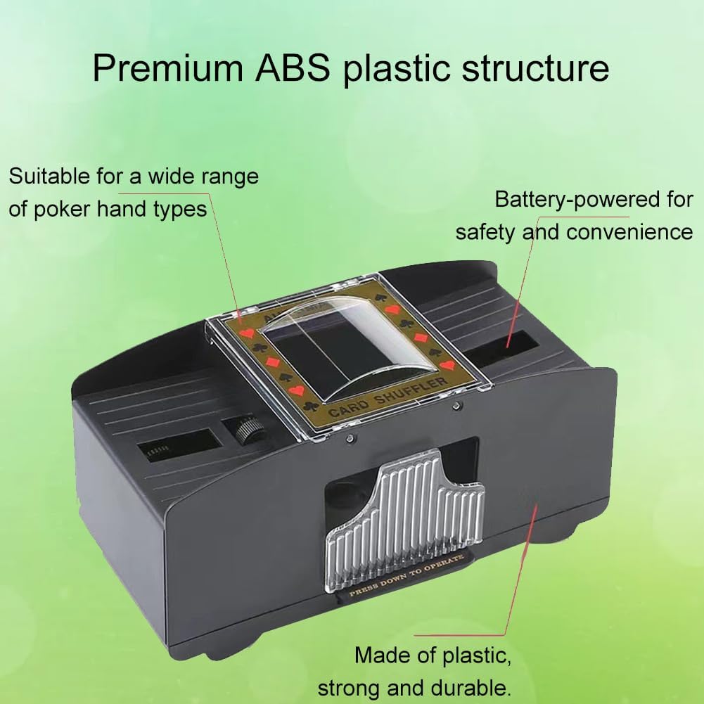 Kartenmischmaschine Elektrische, Automatischer Kartenmischer, Mischmaschine für 2 Decks, Automatisch
