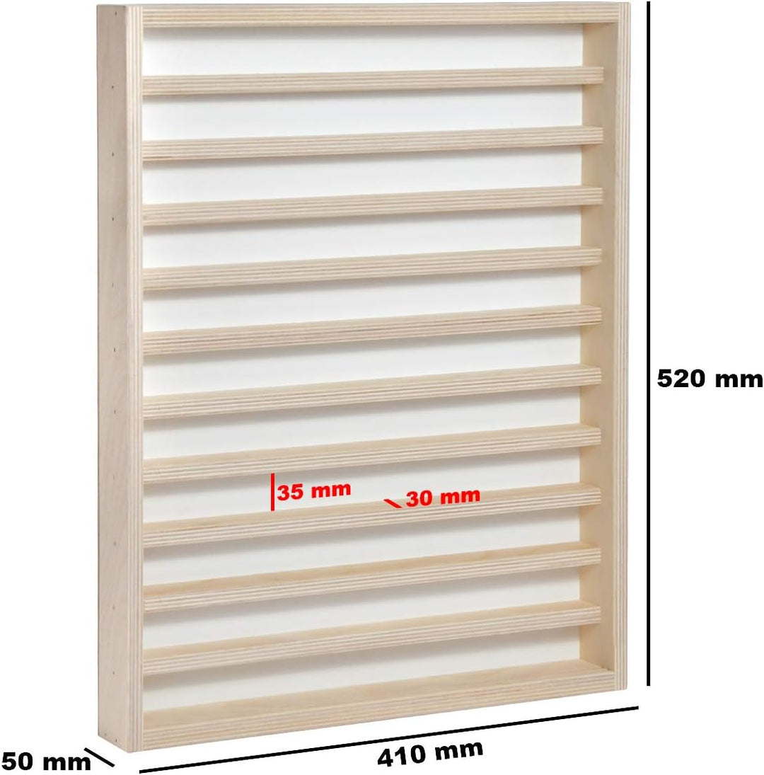 Alsino Setzkasten mit Scheibe Sammlervitrine Hängevitrine Modellautos (v-75) Spur H0 N B 41 H 52 T 5