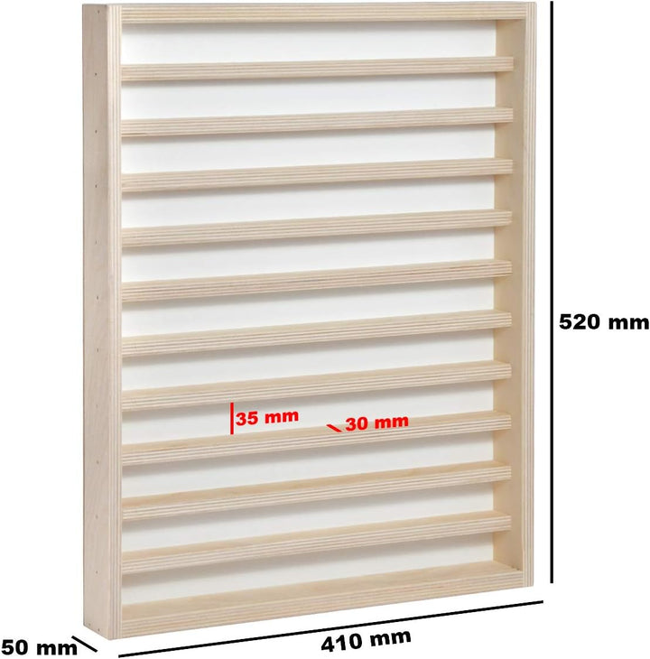 Alsino Setzkasten mit Scheibe Sammlervitrine Hängevitrine Modellautos (v-75) Spur H0 N B 41 H 52 T 5