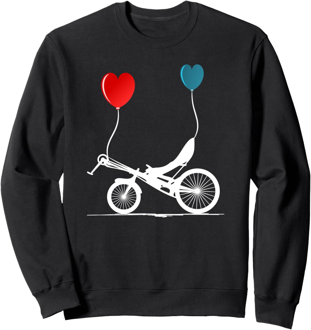 Fahrrad Radfahrer Liegefahrrad Liegerad Sweatshirt
