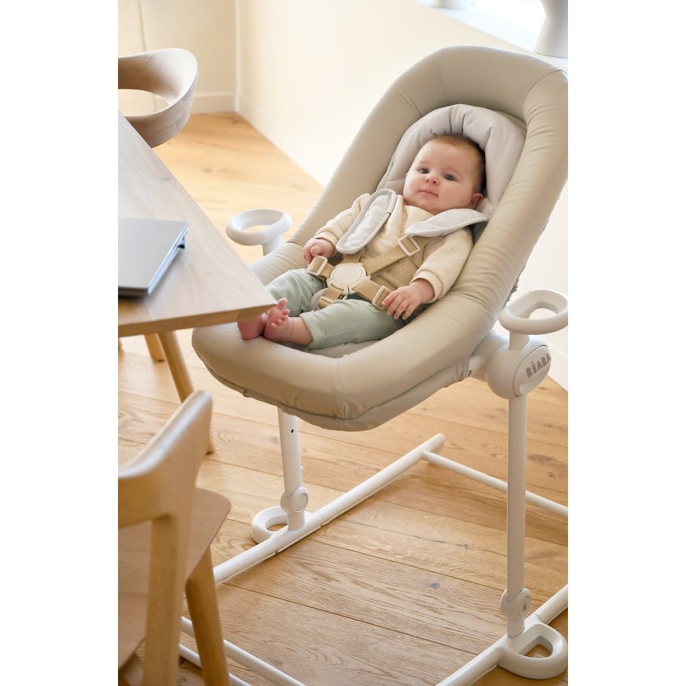 BÉABA, Babywippe, Babywippe Up&Down Plus, 4 Höhen, 3 Neigungen, Faltbar, Sitzverkleinerung für Neuge
