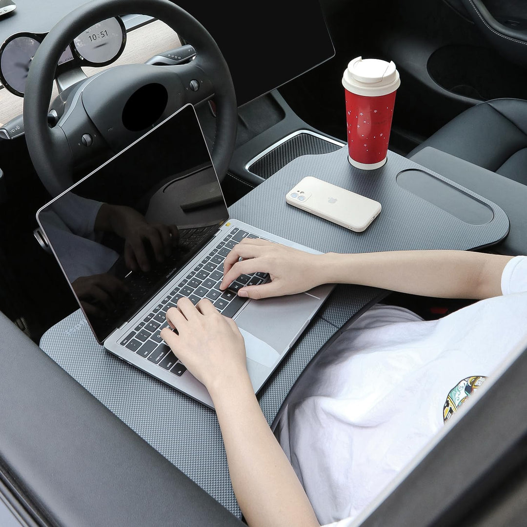 Faltbarer Laptop-Arbeitstisch für Tesla Model 3 Model Y Juniper Highland Lenkradtisch Auto-Tablett A