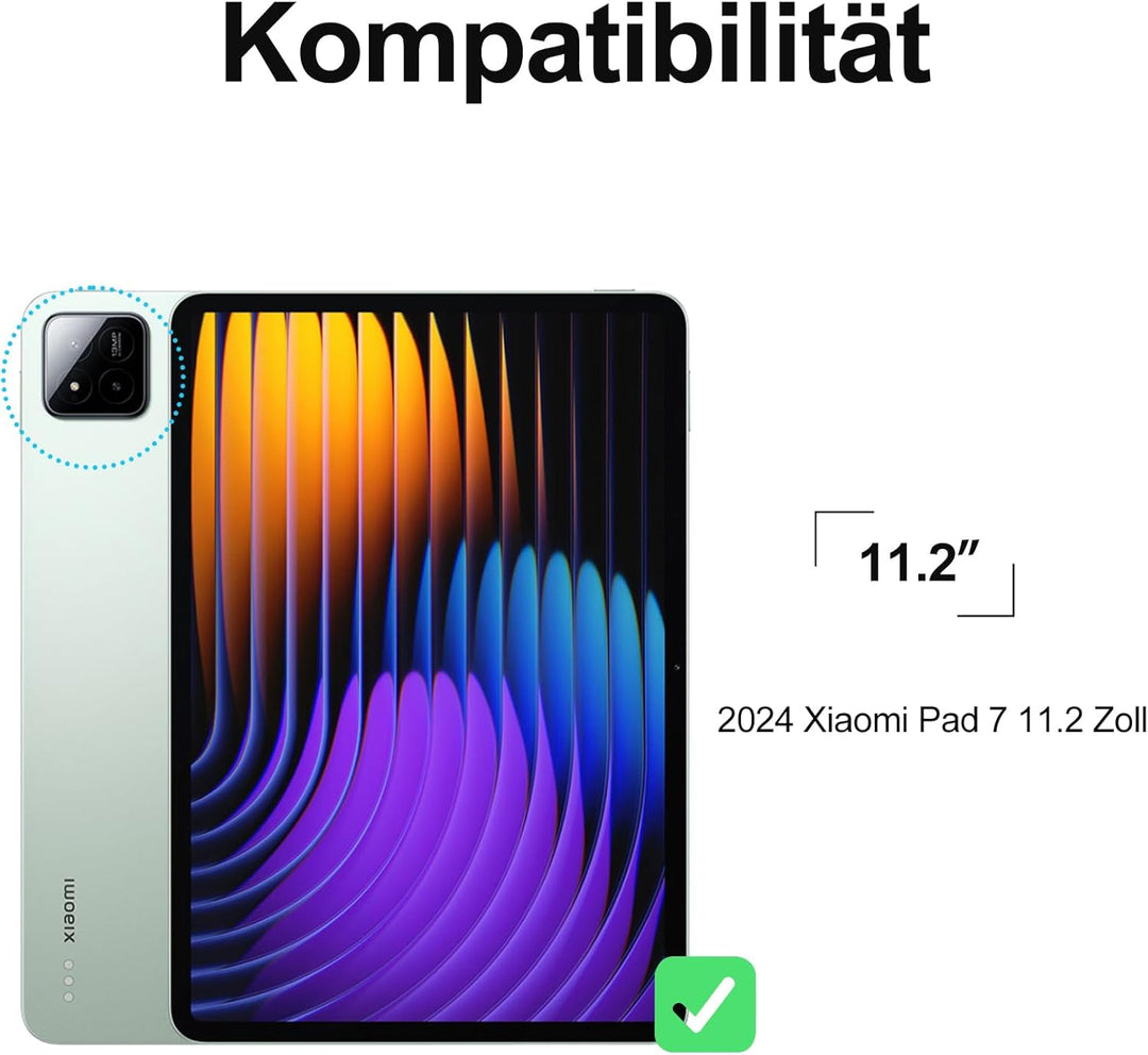 IVEOPPE Hülle mit Tastatur für Xiaomi Pad 8/8 Pro 11.2" 2025, Deutsches QWERTZ Layout, Abnehmbare Ma
