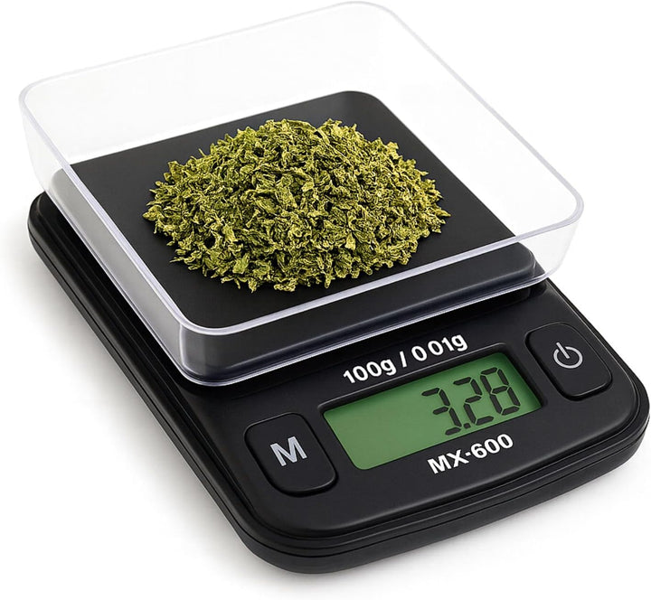 Weedness Feinwaage Waage milligramm 0,1g/500g Micron - Taschenwaage Digital Briefwaage Tischwaage Go