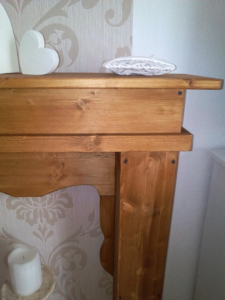 Wolkenstube Kaminumrandung Rustikal, Dekokamin, Kaminsims, Kaminkonsole, Handarbeit