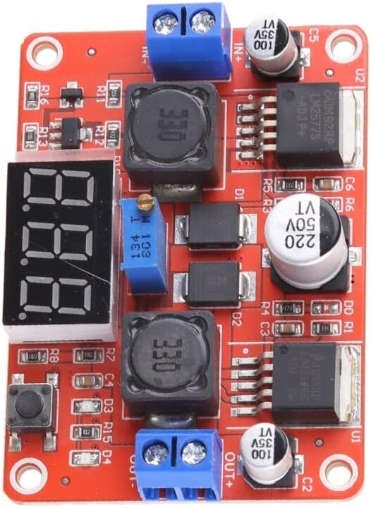 TECNOIOT 5 stücke Digitalanzeige DC-DC Step Up Down Buck Boost Konverter LM2577S LM2596S