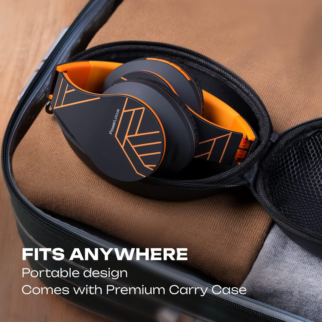 PowerLocus Bluetooth Over-Ear Kopfhörer, Kabellos Stereo Faltbare Kopfhörer Kabellose und Kabel-Kopf