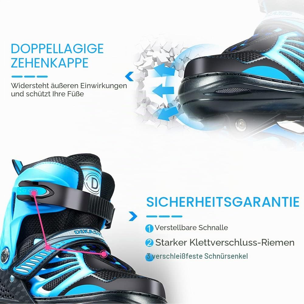 Lixada Inline Skates Kinder Vestellbare Inliner mit beleuchteten PU Rädern Rollschuhe Geschenk für K