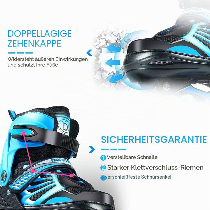 Lixada Inline Skates Kinder Vestellbare Inliner mit beleuchteten PU Rädern Rollschuhe Geschenk für K