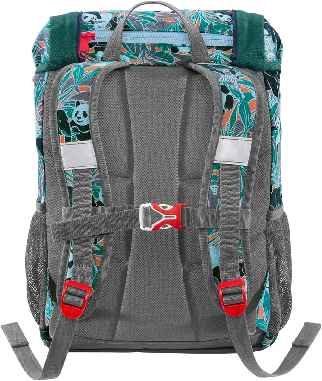 Step by Step Kid Rucksack-Set WWF „Monkeys“, 3-teilig, grün/schwarz/türkis, mit Reflektoren, ergonom