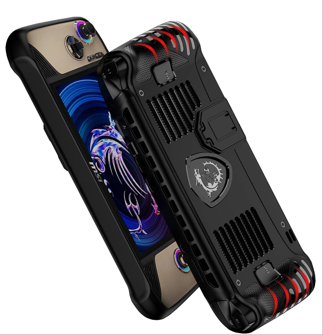 GIOPUEY Hülle Kompatibel mit MSI Claw 8 AI+ - mit Ständer - weicher TPU Rahmen - rutschfest - Leicht