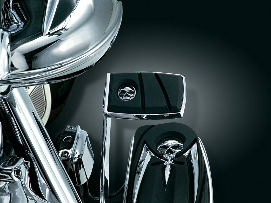 Kuryakyn 4406 Motorrad Fusssteuerung: Zombie Skull Bremspedal Pad für 1980-2019 Harley-Davidson FL M