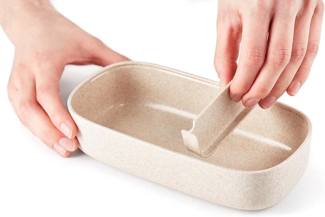 Lékué Lunchbox Individual to Go Organic, Beige, 500 ml Einzelzimmer Beige, Einzelzimmer Beige