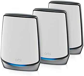 NETGEAR Orbi WiFi 6 Mesh WLAN System (RBK853) | Triband Mesh, Router mit 2x Satelliten | WLAN-Abdeck