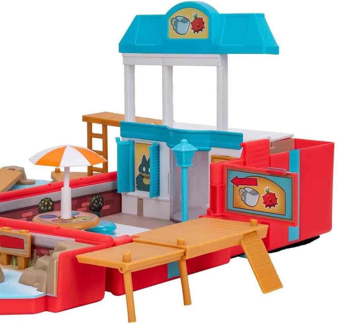 Pokémon PKW3424 - Tragbares Spielset - Strand-Arena, offizielle zusammenklappbare Spielwelt mit Pika