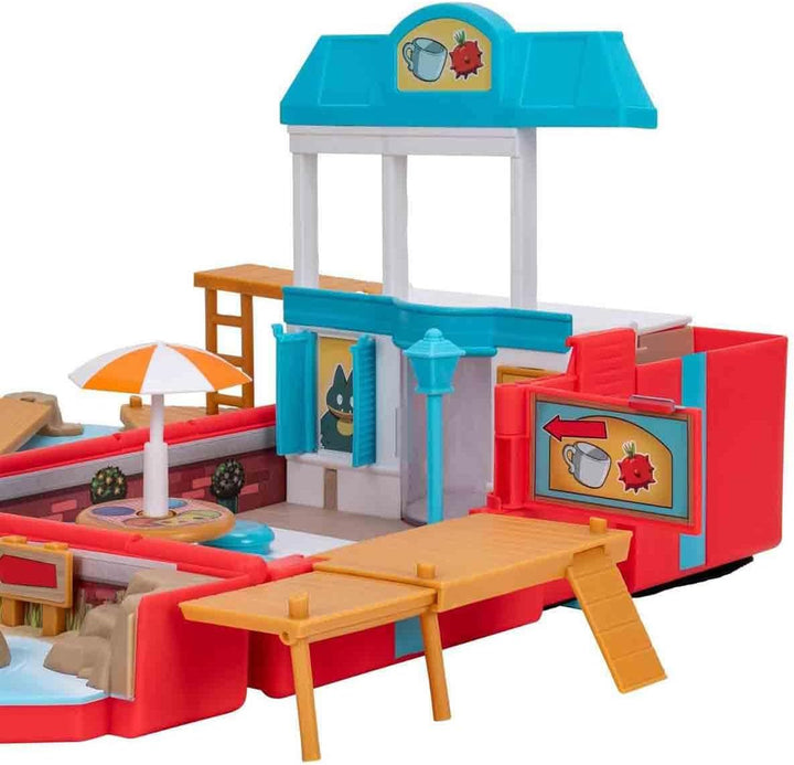 Pokémon PKW3424 - Tragbares Spielset - Strand-Arena, offizielle zusammenklappbare Spielwelt mit Pika