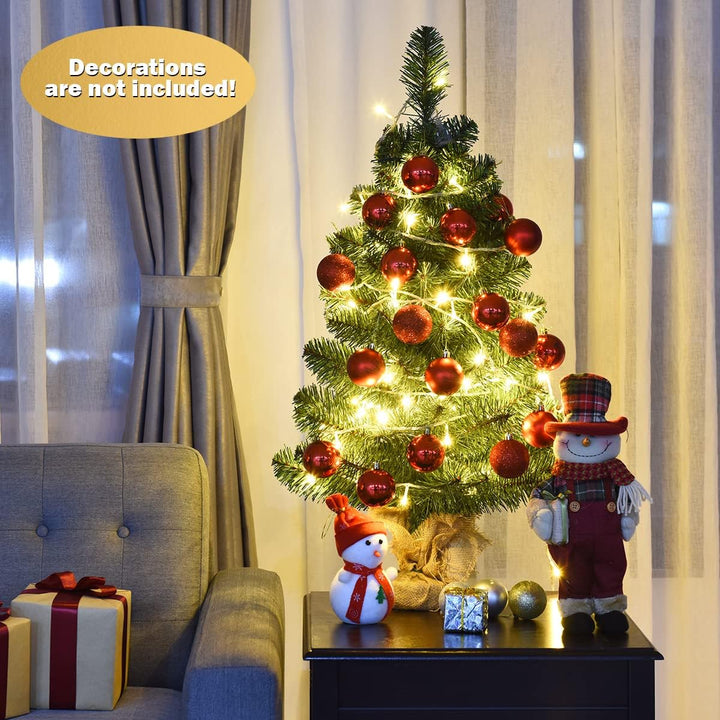 DREAMADE 60cm/90cm Mini Weihnachtsbaum, künstlicher Tannenbaum klein, Weihnachtsdeko, Tisch-Weihnach