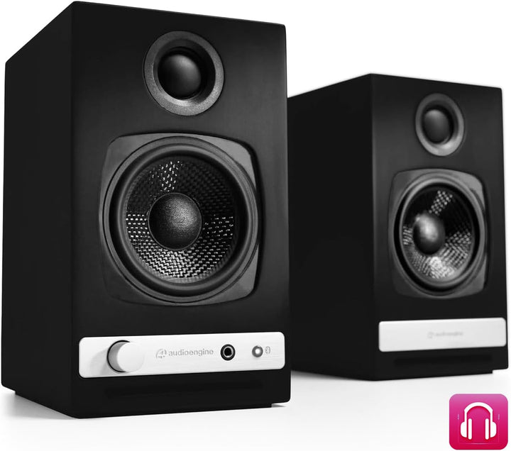 Audioengine A2 HD Wireless Speaker | Lautsprecher für Desktop-Monitor | Heim-Musiksystem aptX HD Blu