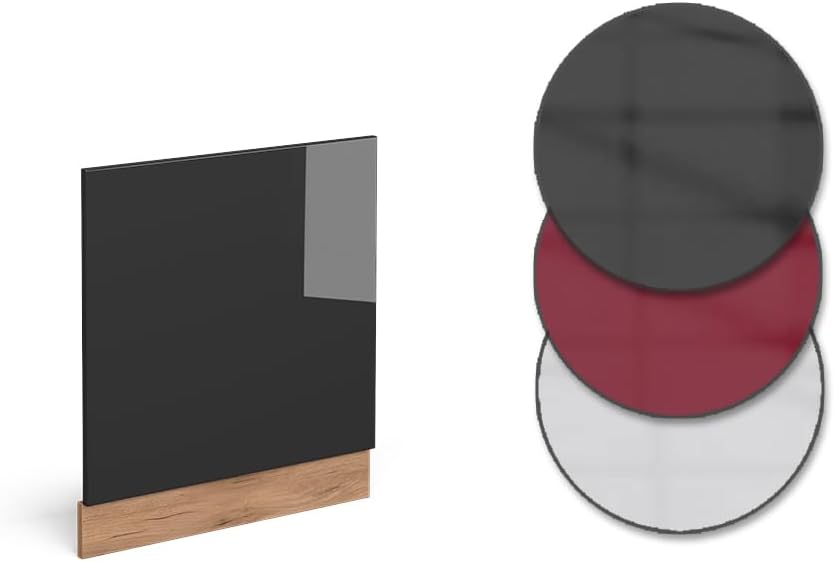 Vicco Frontblende R-Line, Anthrazit Hochglanz/Goldkraft Eiche, 60 cm ohne Arbeitsplatte Anthrazit Ho