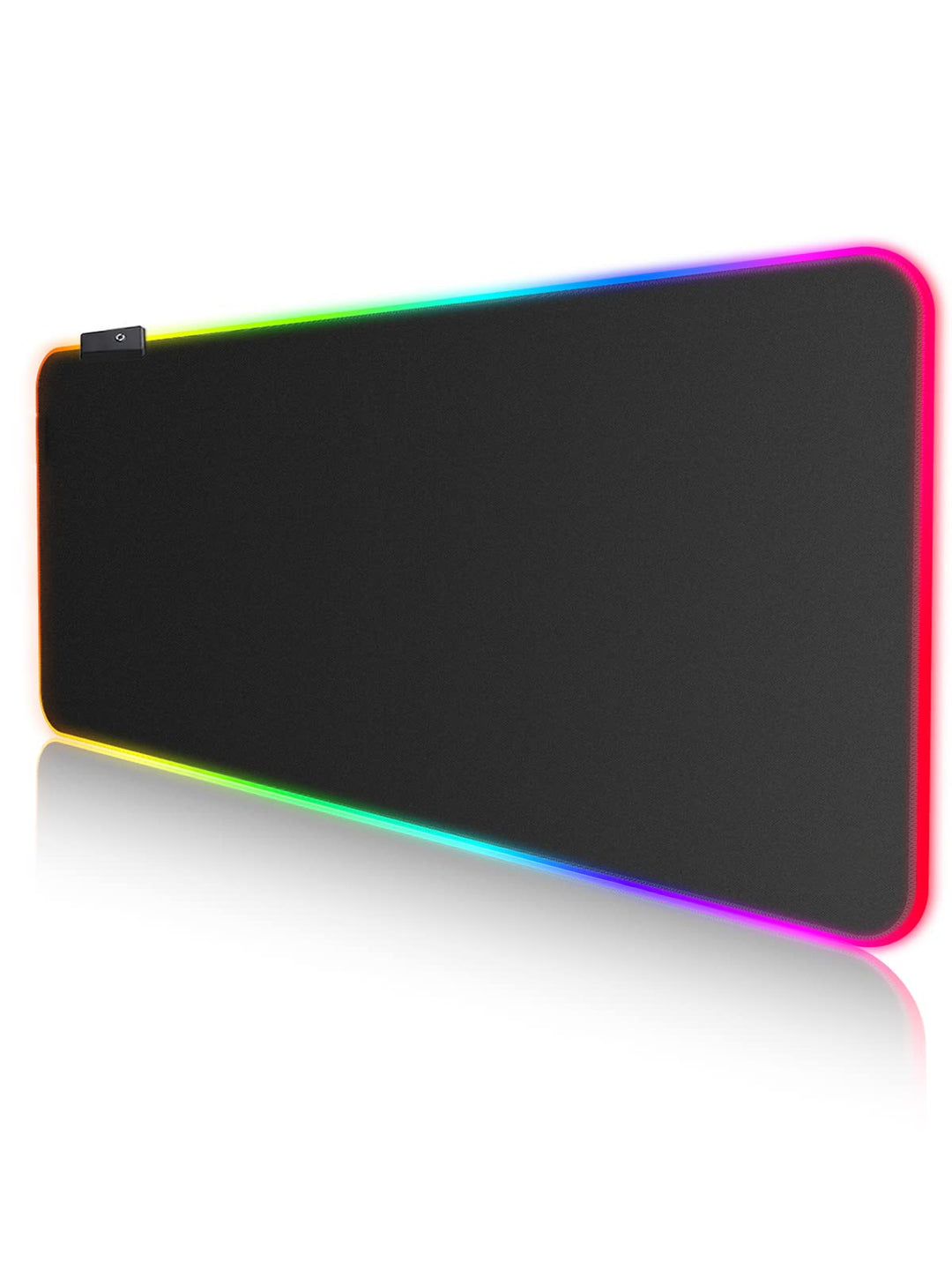 EASEMO Gaming Mauspad, XXL gross (800 x 300 x 4 mm) RGB Mousepad, 7 LED-Farben und 10 voreingestellt