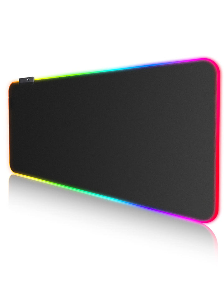 EASEMO Gaming Mauspad, XXL gross (800 x 300 x 4 mm) RGB Mousepad, 7 LED-Farben und 10 voreingestellt