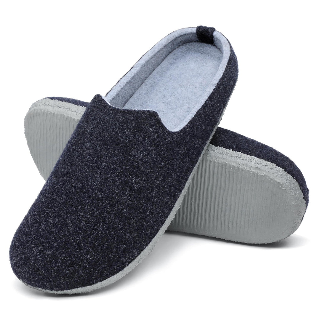 Mishansha Filz Hausschuhe Winter Bequem Filzpantoffeln für Damen Herren Gr.36-48 41 EU Blau, 41 EU B
