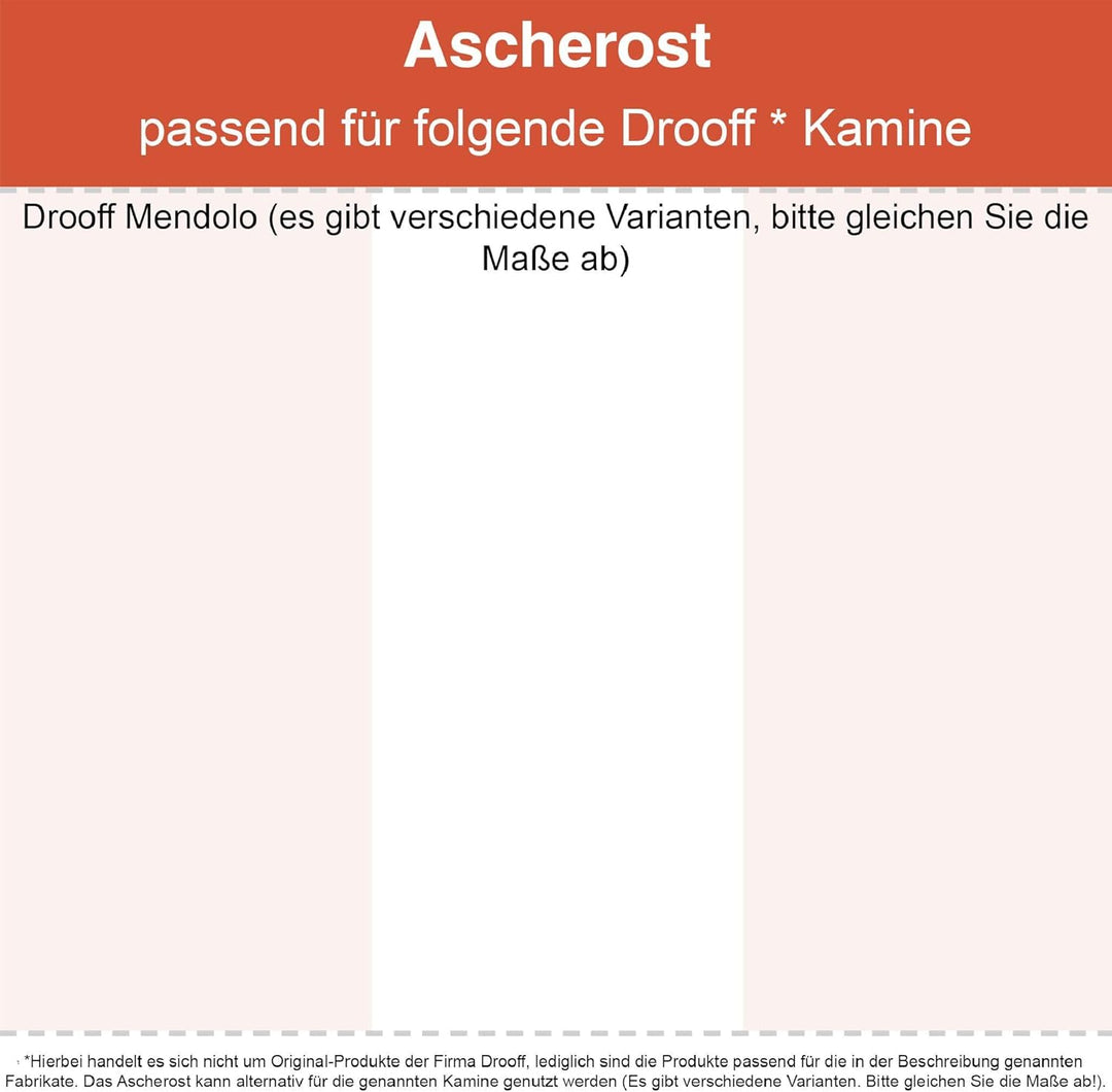 Kaminrost/Ascherost Rund Ø 173 x 10 mm passend für Drooff Mendolo ** Kaminöfen inkl. Modellübersicht