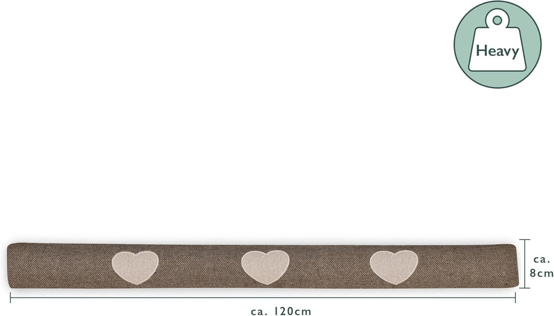 Beautissu 2er Set Zugluftstopper 120 cm lang Tuuli HR - Windstopper als Türvorleger, Haustür Rolle u