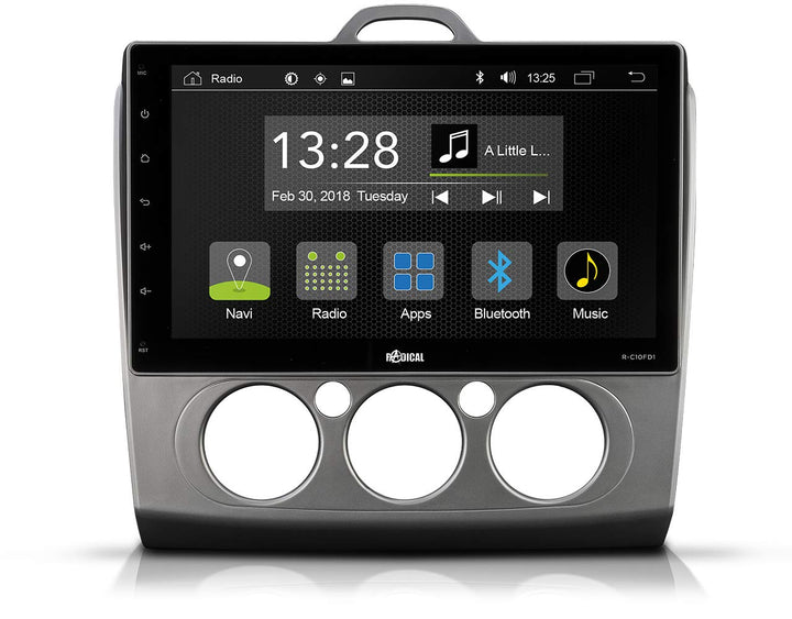 Radical R-C10FD1 mit 10.1“ Touchscreen | Autoradio passend für Ford Focus II (manuelle Klima) mit 7.