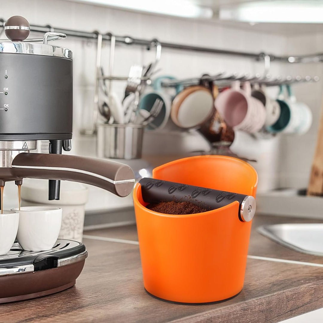 Abklopfbehälter für Siebträger Espresso Abklopfbehälter Kaffeesatz Abschlagbox Knock Box Stossdämpfe