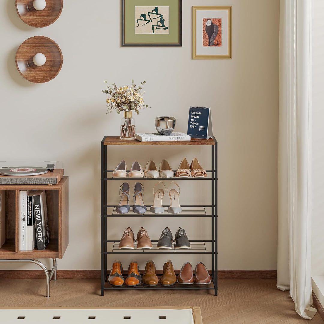 WOLTU Schuhbank Schuhregal mit Sitzfläche Badregal Schuhablage Schuhkommode Schuhständer Organizier