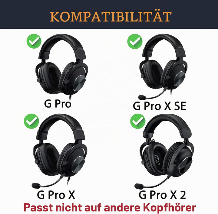 SOULWIT Lammfell Ersatz Ohrpolster für Logitech G Pro, G Pro X, G Prox 2, G Pro X SE Kopfhörer, Ersa