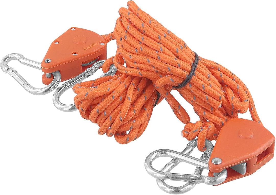 10 Stück 4m x 4mm Reflektierend Abspannseile mit Seilspanner, Nylon Seilratsche mit Haken, Seilaufhä
