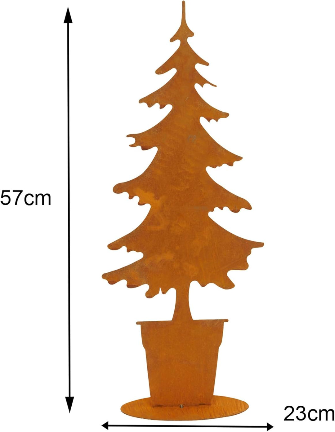Storm's Gartenzaubereien Tannenbaum Rostdeko aus Metall gross und klein in Rostoptik 75-57cm Weihnac