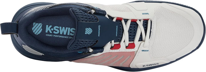 K-Swiss Herren Ultrashot Team Tennis Shoe 40 EU Blanc De Blanc Blue Opal Lollipop, 40 EU Blanc De Bl