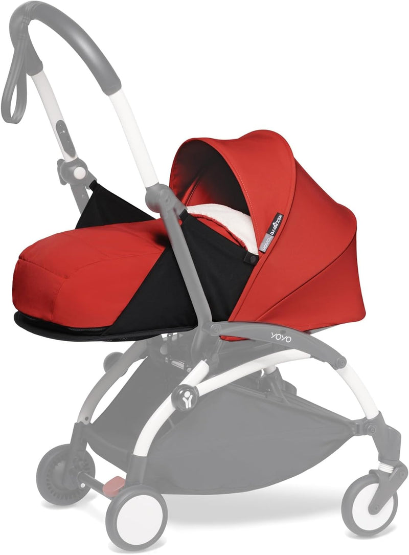 BABYZEN YOYO 0+ Neugeborenen Set, Red - Inklusive Matratze, Verdeck, Kopfstütze und Fussabdeckung -