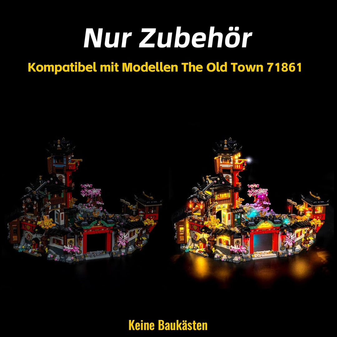 Fernbedienung Licht-Kit Kompatibel mit Lego The Old Town 15th Anniversary 71861 (Kein Modell), Led B