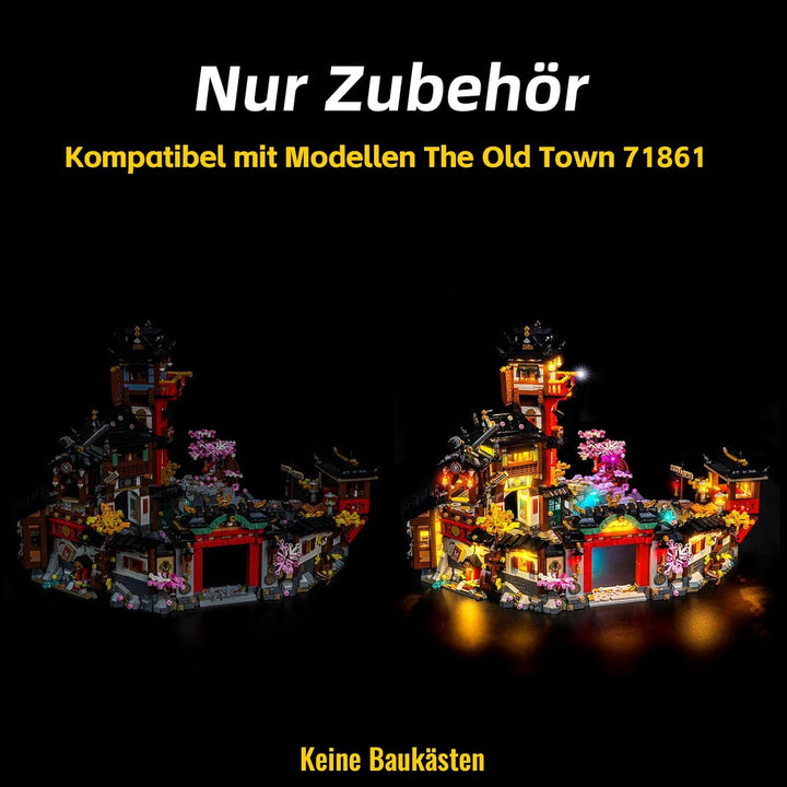 Fernbedienung Licht-Kit Kompatibel mit Lego The Old Town 15th Anniversary 71861 (Kein Modell), Led B