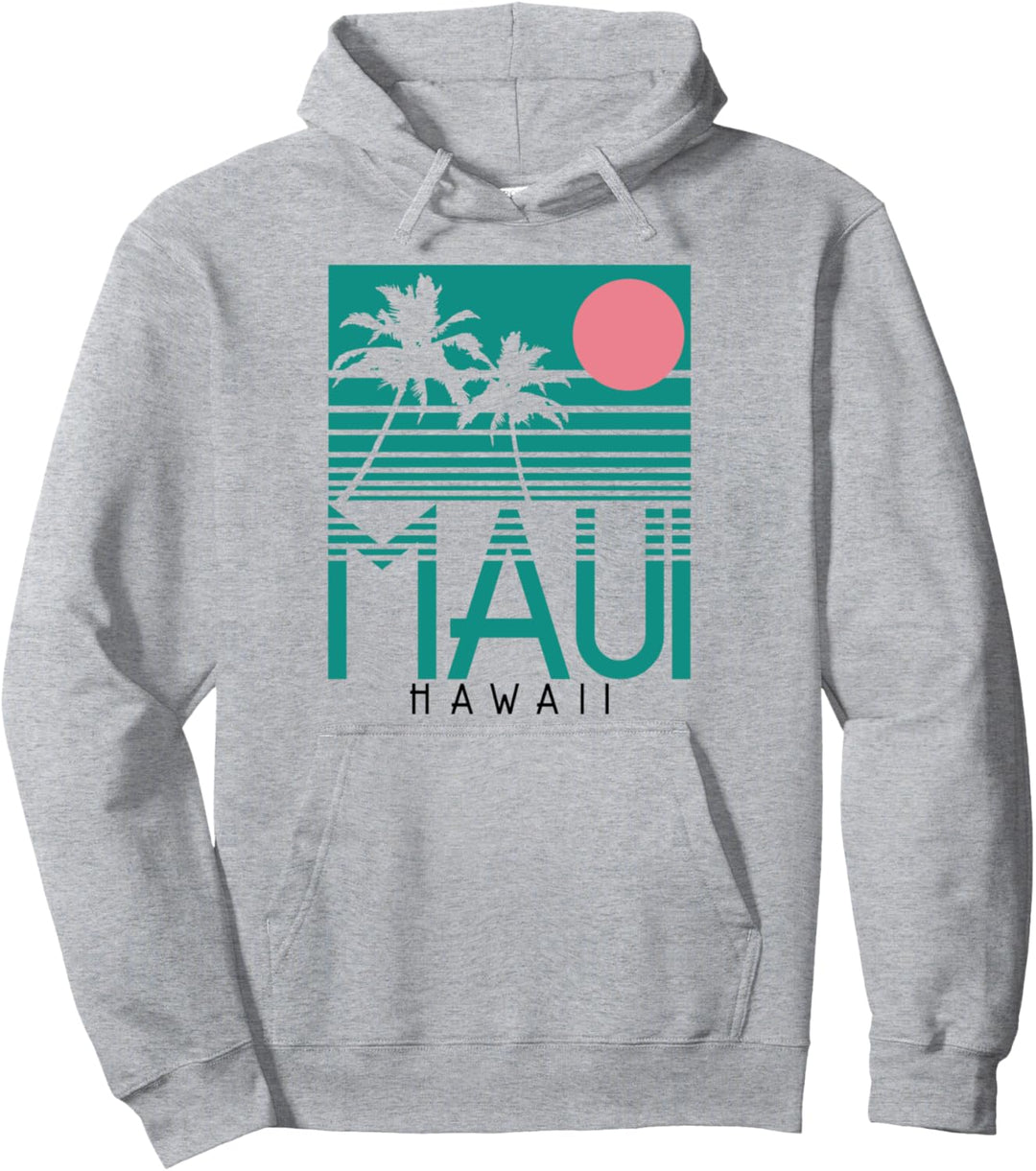 Maui Hawaii Palmen Surf Vintage Retro Hawaii Inseln Pullover Hoodie