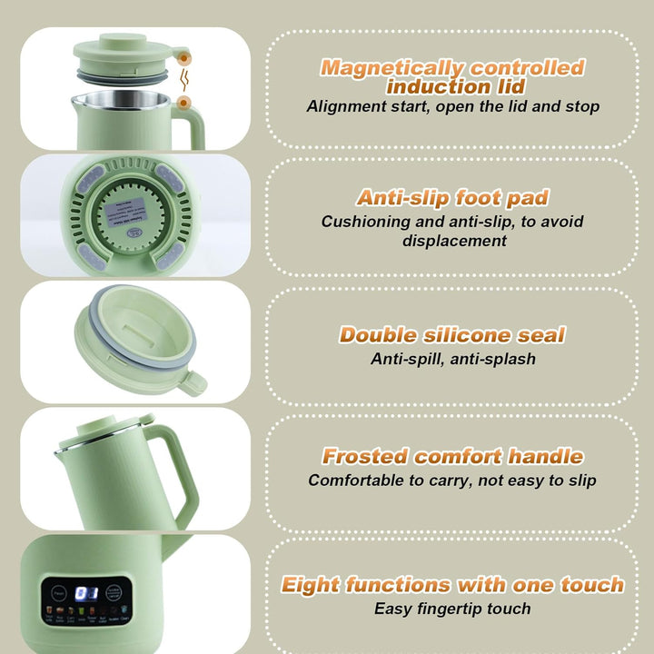 Sojamilchbereiter,20 Unzen Automatischer pflanzenmilchbereiter,für die Zubereitung von Mandel-, Hafe