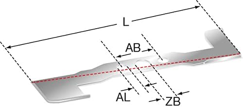 Rasenmähermesser 447 mm passend für WESTWOOD A20-50 HECKAUSWURF, C-SERIE MK