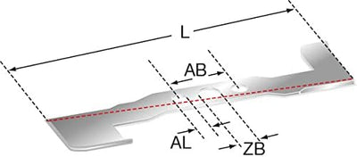 Ratioparts Rasenmähermesser 476 mm, Bohrung-Ø 14,0 mm Rund, Stärke 4,0 mm