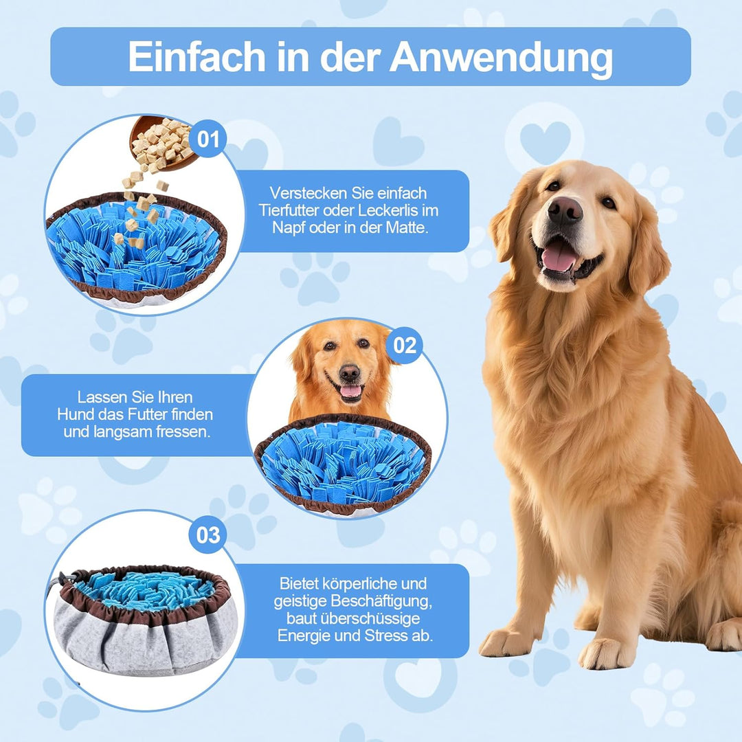 4 Stück Schleckball Hund, Schnüffelteppich Hund, Schleckmatte Schnüffelmatte Beschäftigung für Klein