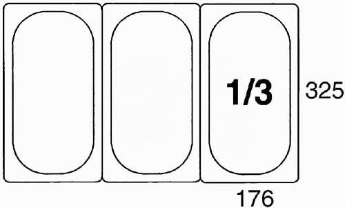 Gastro-Bedarf-Gutheil 3 x Gastronormbehälter GN Behälter 1/3 T65 mm tief stapelbar Edelstahl geeigne