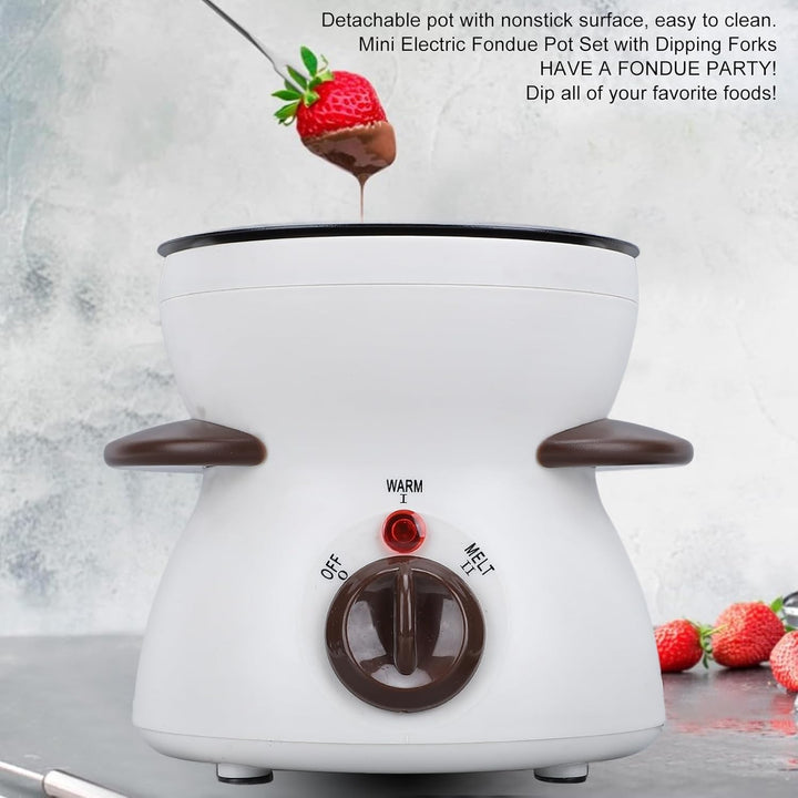 Haofy Mini-Elektro-Fonduetopf-Set, Zum Schmelzen von Schokolade, Käse und Fleischsuppe, Ideal für Pa