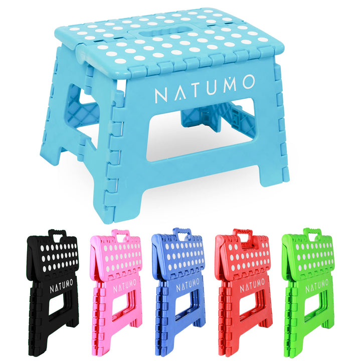 NATUMO® Premium Tritthocker Klapphocker 150kg - Faltbar Küchenhocker Klapptritt Bad-Hocker Klappbar